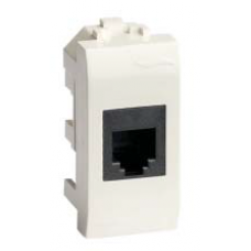 Розетка комп. 1-м СП RJ45 BRAVA 1мод. 5e черный ДКС77646N