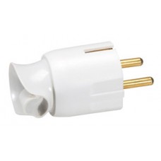 Вилка электрическая каб. поворот. Helium 16А 2P+E белый Leg 050172