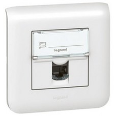 Розетка комп. 1-м СП MOSAIC 2мод. RJ45 UTP6 Leg 076564