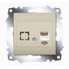 Розетка Cosmo TF (RJ 11 + гнездо) титаниум ABB 619-011400-221