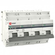 Автоматический выключатель 4п C 80А ВА 47-100 10кА PROxima EKF mcb47100-4-80C-pro