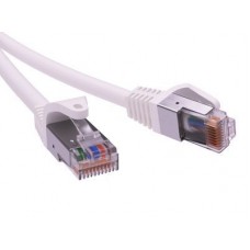 Патч-корд экранированный кат.5е F/UTP 4х2 LSZH 0.5м бел. ДКС RN5EFU4505WH