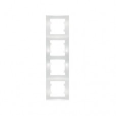 Рамка 4-м Бриллиант верт. белый UNIVersal 7947496