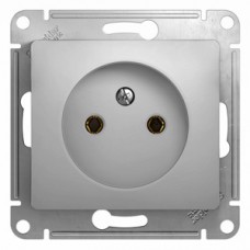 Механизм розетки 1-м СП GLOSSA без заземления алюм. SchE GSL000341