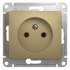 Механизм розетки 1-м СП GLOSSA без заземления титан SchE GSL000441