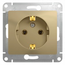 Механизм розетки 1-м СП GLOSSA с заземлением титан SchE GSL000443