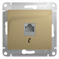 Механизм розетки телефонный 1-м СП RJ11 GLOSSA титан SchE GSL000481T