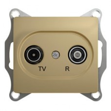 Механизм розетки TV-R 2-м СП оконечн. GLOSSA 1DB титан SchE GSL000494