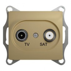 Механизм розетки TV-SAT 2-м СП оконечн. 1DB GLOSSA титан SchE GSL000497