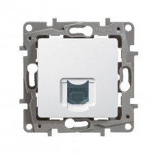 Механизм розетки информ. 1-м СП RJ45 ETIKA кат.5 UTP белый Leg 672241
