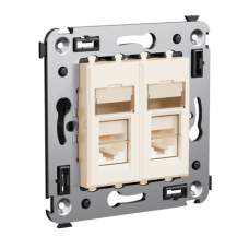 Розетка 2-м RJ-45 СП кат.5e Avanti "Ванильная дымка" ДКС 4405464