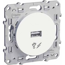 Механизм розетки СП USB Odace белый SchE S52R408