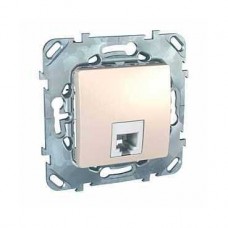 Механизм розетки телефонный 1хRJ-11-4вход СП UNICA беж. SchE MGU5.492.25ZD