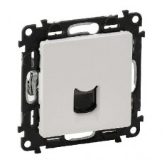 Механизм розетки 1-м Valena LIFE RJ45 Кат.5е UTP с лицевой панелью белый Leg 753440