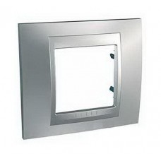 Рамка 1-м UNICA TOP хром. мат./алюм. SchE MGU66.002.038