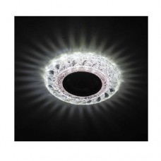 Светильник DK LD18 SL PK/WH декор cо светодиодной подсветкой MR16 прозр. роз. ЭРА Б0028068