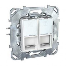Механизм розетки компьютерной 2-м СП RJ45 UNICA белый SchE MGU5.2020.18ZD