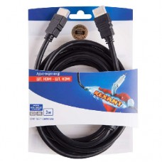 Шнур HDMI - HDMI gold 3м с ферритами блист. Rexant 06-3102