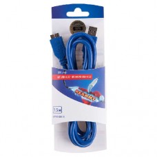 Шнур штекер USB A 3.0 - штекер micro USB 3.0 1.5м блист. Rexant 06-3158