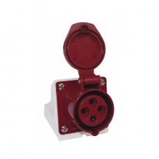 Розетка кабельная 16A 3P+E 380В IP44 ЭКФ (214) ps-214-16-380