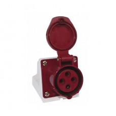 Розетка наружной установки 32A 2P+Е 220В IP44 ЭКФ (123) ps-123-32-220