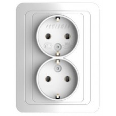 Розетка 2-м СП CLASSIC 16А с заземлением POWERMAN 1151427