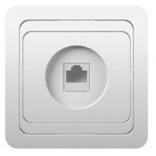 Розетка телеф. 1-м. СП 4P4C CLASSIC белый POWERMAN 1151421