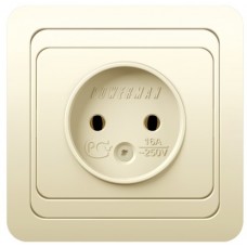 Розетка 1-м СП CLASSIC 16А без заземления крем. POWERMAN 1156515