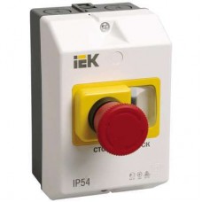 Оболочка защитная с кноп. "СТОП" IP54 ИЭК DMS11D-PC55