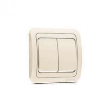 Выключатель 2-кл. СП Mimoza крем./крем. 25003