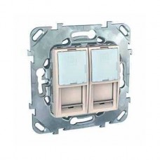 Механизм розетки компьютерной 2-м СП RJ45 UNICA беж. SchE MGU5.2020.25ZD