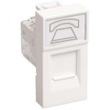 Механизм розетки телефонный RJ11 ПРАЙМЕР 1мод. кат. 3 ИЭК CKK-40D-RT1-K01