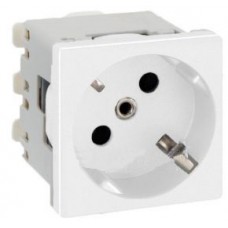 Механизм розетки 1-м K45 Simon Connect 2мод. с заземлением белый K01-9