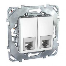 Механизм розетки телефонный 2-м СП RJ11 UNICA белый SchE MGU5.9090.18ZD