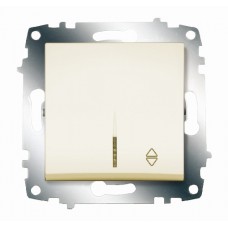 Переключатель 1-кл. Cosmo схема 6 с подсветкой крем. ABB 619-010300-210