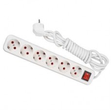 Удлинитель 6х2м с заземлением с выкл. Lezard 720-0602-602