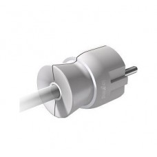 Вилка электрическая каб. прямая Helium 16А 2P+E белый Leg 050187