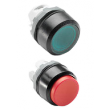 Кнопка MP1-21G без фиксатора. с инд. зел. ABB 1SFA611100R2102