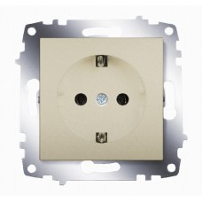 Розетка Cosmo с заземлением титаниум ABB 619-011400-217