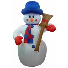 Фигура "Снеговик с метлой" 3D надувная 180см внутр. подсв. 15Вт 12В IP44 (с блоком питания и компрес.) NEON-NIGHT 511-122