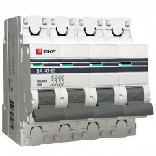 Автоматический выключатель 4п C 50А ВА 47-63 4.5кА PROxima EKF mcb4763-4-50C-pro