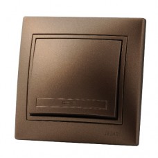 Выключатель 1-кл. СП Мира свет. корич. перламутр Lezard 701-3131-100