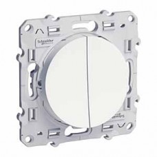 Механизм выключателя 2-кл. СП Odace 10А с функц. подсветки белый SchE S52R211