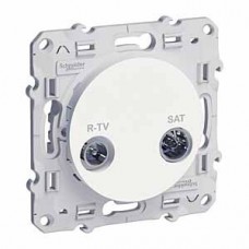 Механизм розетки 1-м СП R-TV/SAT Odace белый SchE S52R454