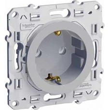 Механизм розетки 1-м СП Odace защитные шторки алюм. SchE S53R033