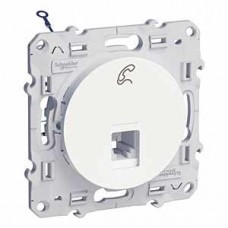 Механизм розетки телефонный 1-м RJ12 Odace белый SchE S52R497