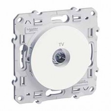 Механизм розетки TV 1-м Odace оконечн. белый SchE S52R445