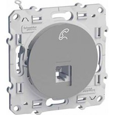 Механизм розетки телефонный1-м RJ12 Odace алюм. SchE S53R497
