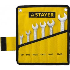 Набор ключей гаечных рожковых, STAYER, PROFESSIONAL, 27035-H6