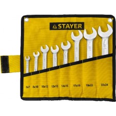 Набор ключей гаечных рожковых, STAYER, PROFESSIONAL, 27035-H8